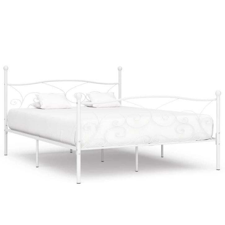 180x200 Wit Metaal Bed | OP = OP | 60% Korting (bedframe), Huis en Inrichting, Slaapkamer | Bedden, 180 cm, 200 cm, Wit, Nieuw