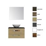 Badkamermeubelset Sanicare Q11 2 Laden 80cm Truffel (spiegel, Ophalen of Verzenden, Nieuw, Chroom, Bad