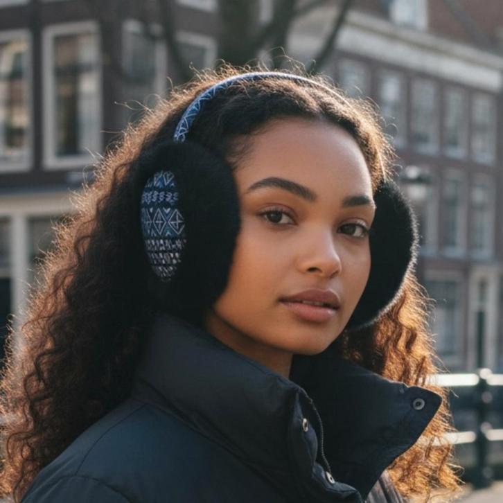 Afrikaanse Print Oorwarmers / Earmuffs - Inklapbaar Wintermo, Hobby en Vrije tijd, Stoffen en Lappen, Nieuw, Ophalen of Verzenden
