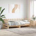 vidaXL Slaapbank uitschuifbaar massief grenenhout 2x(90x200), Huis en Inrichting, Slaapkamer | Bedden, 90 cm, Eenpersoons, Bruin