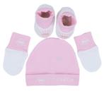 Petit Villain Prinsesje Roze 3-delige Set, Kinderen en Baby's, Babykleding | Mutsen, Sjaals en Wanten, Verzenden, Nieuw