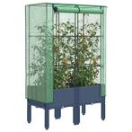 vidaXL Plantenbak verhoogd met kashoes 80x40x140 cm, Verzenden, Nieuw, Kunststof
