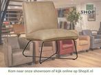 Leren fauteuil Less - Kenia Taupe (taupe/bruin), Industrieel, Modern, Scandinavisch, Nieuw, Ophalen of Verzenden, 50 tot 75 cm