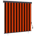 vidaXL Rolgordijn voor buiten 160x250 cm oranje en bruin, Huis en Inrichting, Stoffering | Gordijnen en Lamellen, Verzenden, Nieuw