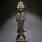 Oud-Egyptisch Brons God Osiris. 20 cm hoog. Late Periode,