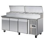 Saladette - 3 deuren | 2020 x 800 mm | 10 x GN1/3 | +2° tot, Verzenden, Nieuw in verpakking, Koelen en Vriezen