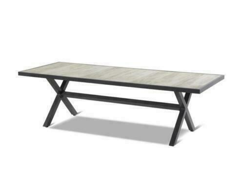 Hartman Canterbury tuintafel 247 antraciet, Tuin en Terras, Tuinsets en Loungesets, Tuinset, Eettafel, Nieuw, Aluminium