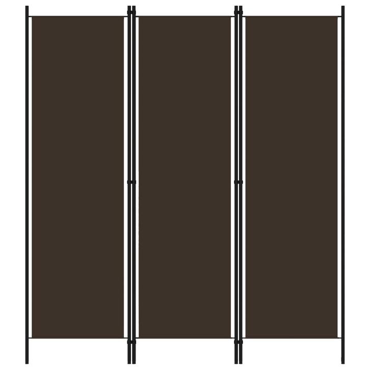 vidaXL Kamerscherm met 3 panelen 150x180 cm bruin, Huis en Inrichting, Woonaccessoires | Kamerschermen, Nieuw, Verzenden