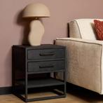 *WOONWINKEL* Starfurn New York Zwart Nachtkastje Visgraat, Verzenden, Nieuw