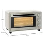 TRUUSK Mini-oven, 3 Standen, Tot 230 C, 1400W, Met Accessoir, Verzenden, Nieuw