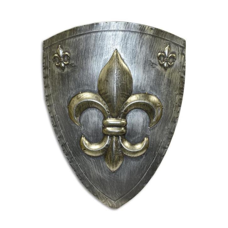 ijzeren muurbevestiging schild met fleur de lis - roest (..., Antiek en Kunst, Kunst | Beelden en Houtsnijwerken, Verzenden