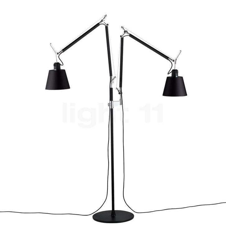 Artemide Tolomeo Basculante Terra doppio All-Black, zwart -, Huis en Inrichting, Lampen | Vloerlampen, Nieuw, Verzenden
