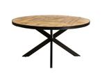 Ronde mango eettafel Square Art Spider-Ø130 cm, Ophalen of Verzenden, Nieuw