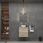 Badkamermeubelset Gliss Zeus 60 cm Licht Grijs Eiken Met, Ophalen of Verzenden, Nieuw, Bad