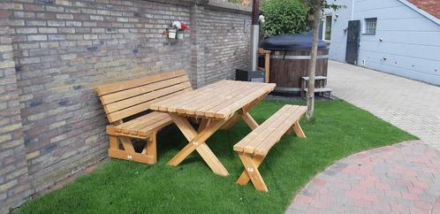 HOUTEN TUINSET douglas hout DUURZAAM, Tuin en Terras, Tuinsets en Loungesets, Bank, Eettafel, Nieuw, Hout, Tuinset, Verzenden