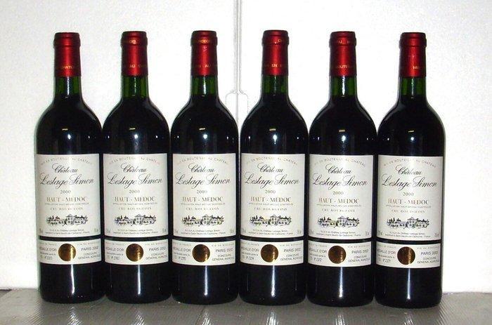 2000 Château Lestage-Simon - Haut-Médoc Cru Bourgeois - 6, Verzamelen, Wijnen