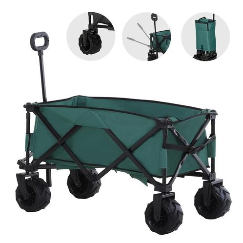 TRUUSK Opvouwbare Bolderwagen Handwagen 360° Tuinwagen Met V, Caravans en Kamperen, Bolderkarren, Nieuw, Verzenden