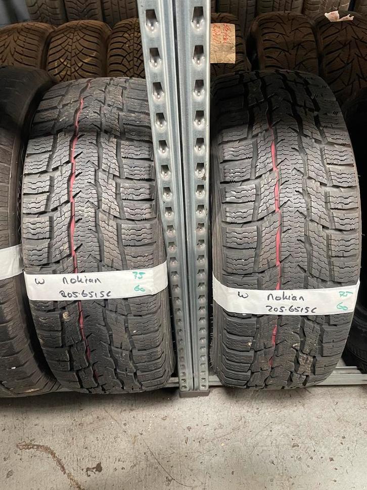 205-65-15C Nokian Winterbanden 7.5mm BUSBANDEN 205 65 15 C, Auto-onderdelen, Banden en Velgen, 15 inch, Winterbanden, 205 mm, Bestelwagen