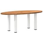 vidaXL Eettafel 200x100x74 cm ovaal massief eikenhout, Huis en Inrichting, Verzenden, Nieuw