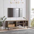 [en.casa] Tv-meubel Loimaa 120x35,5x43cm eiken grijs