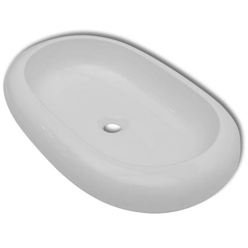 Luxe Witte Wasbak Ovaal 63cm | Tweedekansje voor Jou! | O..., Huis en Inrichting, Badkamer | Badkamermeubels, 25 tot 50 cm, Nieuw