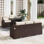 vidaXL Tuin Sofa Set met kussen 6 pcs Bruin 100 x 55 x 73 cm, Verzenden, Nieuw, Rotan