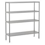GGM Gastro | RVS opbergrek ECO - 1600x500mm - met 4 planken, Verzenden