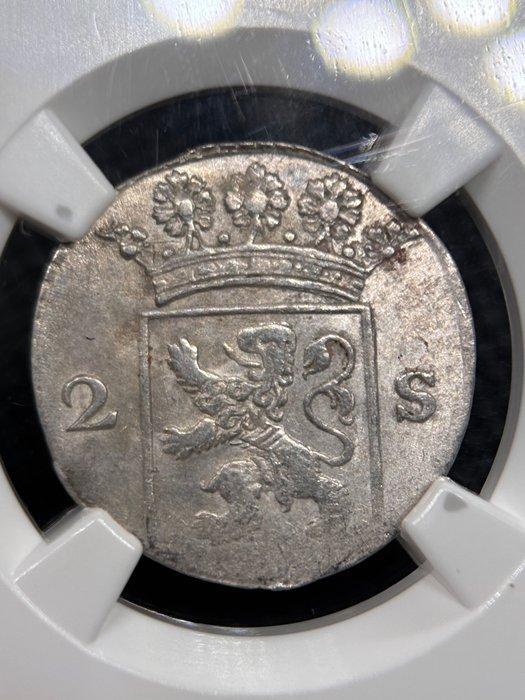 Nederland, Nederlands-Indië. VOC. 2 Stuiver 1758 (Zonder, Postzegels en Munten, Munten | Nederland