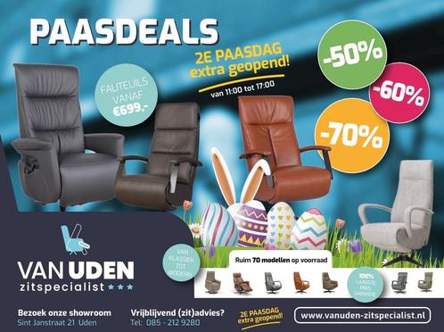 Paas actie 70% korting outlet prijzen op nieuwe fauteuils, Huis en Inrichting, Fauteuils, Nieuw, Ophalen of Verzenden
