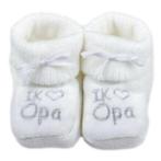 Petit Villain Ik Hou Van Opa Wit Slofjes, Kinderen en Baby's, Babykleding | Overige, Verzenden, Nieuw