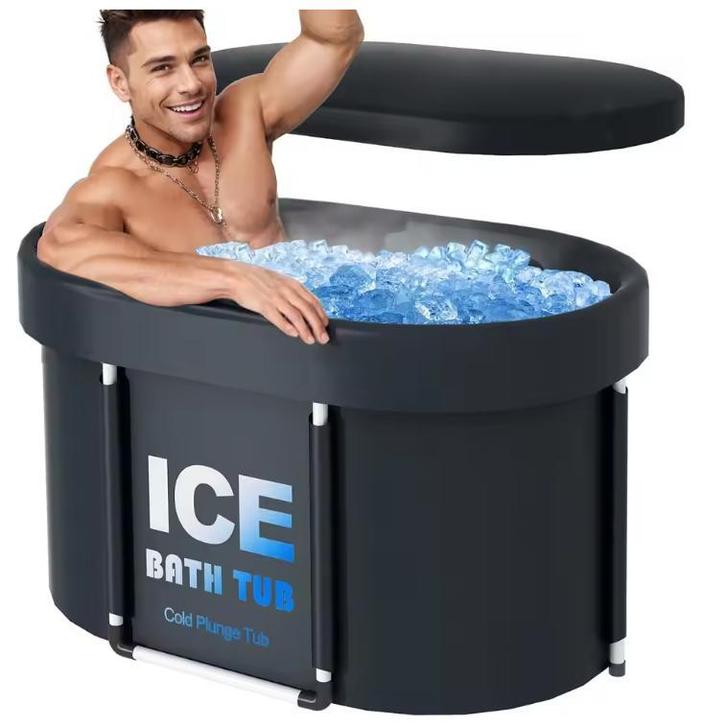 Ovale IJsbad Tub 450L met Deksel Draagbaar Koudwaterbad, Doe-het-zelf en Verbouw, Sanitair, Nieuw, Verzenden