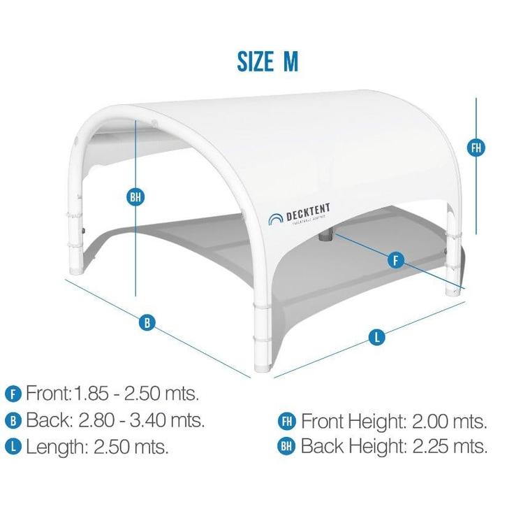 Opblaasbare Bimini Maat M - Decktent, Watersport en Boten, Accessoires en Onderhoud, Nieuw, Ophalen of Verzenden