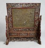 Kamerscherm / haardscherm - Hout, Brons - China - 20e eeuw, Antiek en Kunst