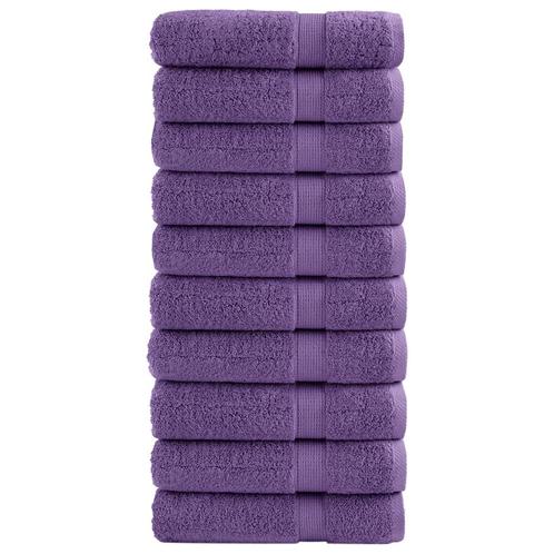 vidaXL Badhanddoeken SOLUND 10 st 600 g/m² 70x140 cm paars, Huis en Inrichting, Badkamer | Badtextiel en Accessoires, Paars, Nieuw