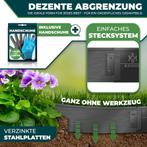 Gazonrand - Tuinrand - 5 stuks - 100x18 cm - Zwart - KESSER®, Huis en Inrichting, Verzenden, Nieuw