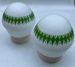 Thabur - Plafondlamp (2) - opal glass met design - Art-deco, Antiek en Kunst