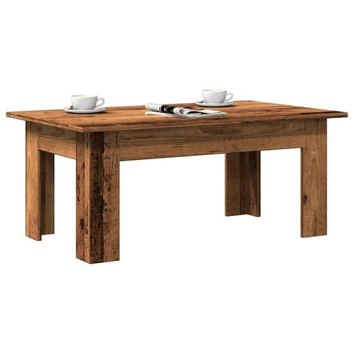 vidaXL Salontafel 100x60x42 cm bewerkt hout oud houtkleurig, Huis en Inrichting, Tafels | Salontafels, 100 tot 150 cm, Nieuw, Overige houtsoorten