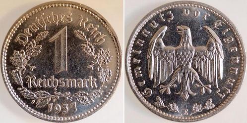 Duitsland 1 Reichsmark 1937 E J 354 f stgl/fast prfr ! ni..., Postzegels en Munten, Munten | Europa | Niet-Euromunten, Verzenden