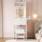 Kaptafel met Verstelbare LED-Verlichting, Kruk en Opbergruim, Verzenden, Nieuw