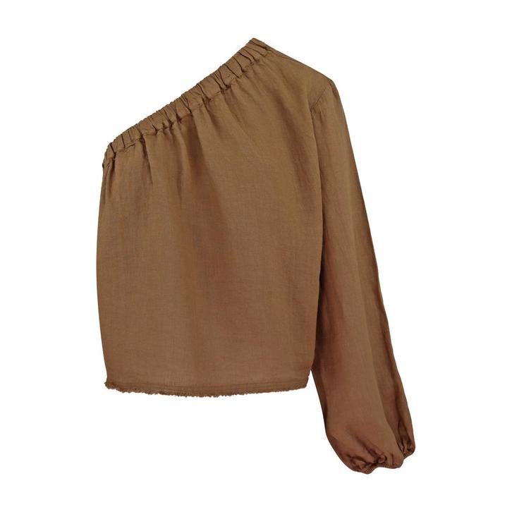 Semicouture • one shoulder top • 38, Kleding | Dames, Tops, Bruin, Nieuw, Maat 38/40 (M), Verzenden