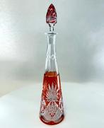 Val Saint Lambert - Antieke VSL karaf in rood geslepen, Antiek en Kunst, Antiek | Glas en Kristal