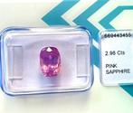 1 pcs Roze Saffier - 2.96 ct - International Gemological, Sieraden, Tassen en Uiterlijk, Nieuw