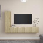 vidaXL 4-delige Tv-meubelset spaanplaat sonoma eikenkleurig, Huis en Inrichting, Verzenden, Nieuw, 50 tot 100 cm, Minder dan 100 cm