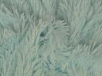 Langharig bont stof – Baby blauw, 200 cm of meer, Nieuw, Blauw, Polyester
