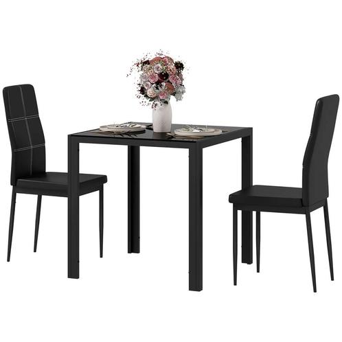 TRUUSK Eetgroep - Eettafel en 4 Stoelen - Ruimtebesparend -, Huis en Inrichting, Tafels | Eettafels, Nieuw, Verzenden
