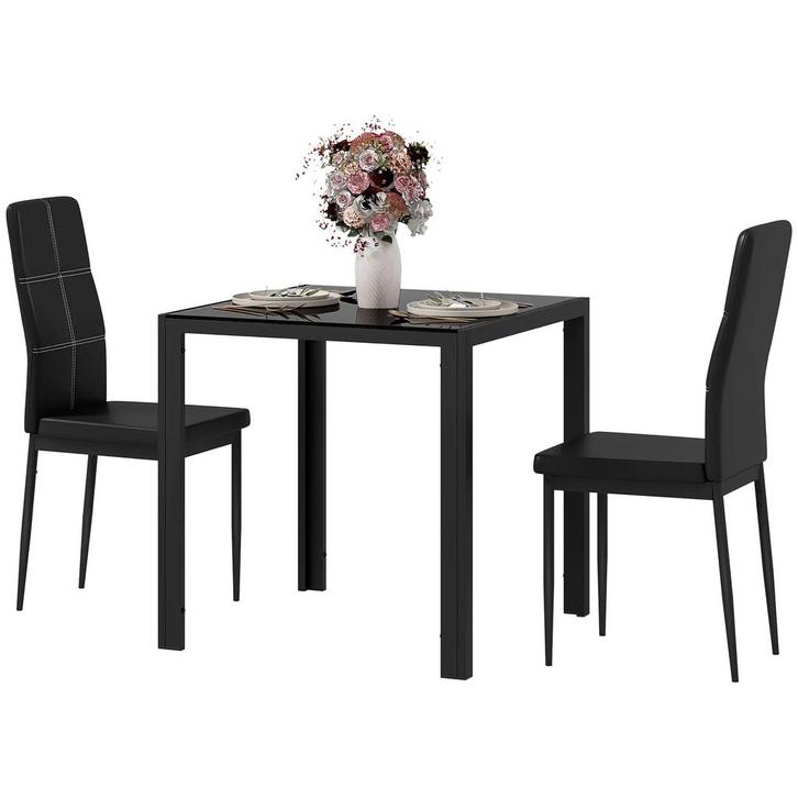 TRUUSK Eetgroep - Eettafel en 4 Stoelen - Ruimtebesparend -, Huis en Inrichting, Tafels | Eettafels, Nieuw, Verzenden