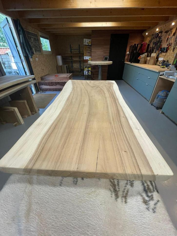 Boomstamblad Suar vanaf 150 euro, Doe-het-zelf en Verbouw, Hout en Planken, 200 tot 250 cm, Plank, Nieuw, 50 mm of meer, Verzenden