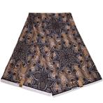 Afrikaanse stof - Beige starflower - 100% katoen, Ophalen of Verzenden, Nieuw