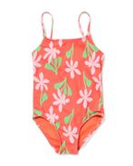 HEMA Kinderbadpak bloemen koraal van €15.99 voor €11.99 sale, Verzenden, Nieuw