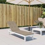 vidaXL Terrasstoelkussen (75+105)x50x4 cm taupe, Huis en Inrichting, Woonaccessoires | Kussens, Verzenden, Nieuw